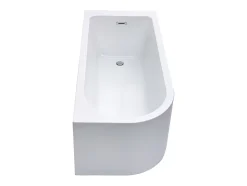Baignoire d'angle - 201L - 150 x 75 x 58 cm - Blanche - Angle droit - ANIKA