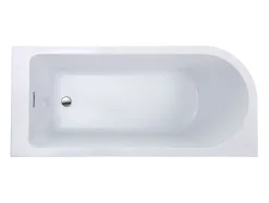 Baignoire d'angle - 201L - 150 x 75 x 58 cm - Blanche - Angle droit - ANIKA