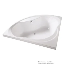 Baignoire d'angle 140 x 140 cm Giverny sans tablier Valentin