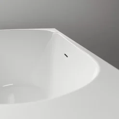Baignoire d'angle Acrylique Ovale pour Salle de Bain + Bonde, Garantie 5 ans, Blanc, 170x75x60cm, Installation gauche, LENA CORNER