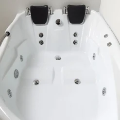 Baignoire D'angle Double Avec Hydromassage Aida Gauche