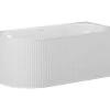 Baignoire d'angle striée - 290L - 170 x 80 x 60 cm - Blanc mat - Acrylique - Angle droit - BARBORI