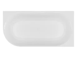 Baignoire d'angle striée - 290L - 170 x 80 x 60 cm - Blanc mat - Acrylique - Angle droit - BARBORI