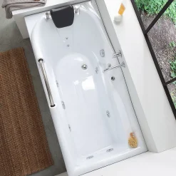 Baignoire Diletta Gauche Acrylique Blanc L 170Cm, H 65Cm, P 78Cm