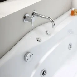 Baignoire Diletta Gauche Acrylique Blanc L 170Cm, H 65Cm, P 78Cm