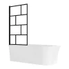 Baignoire douche blanche avec pare baignoire pivotant - 201 L - Angle gauche - PONTICOLA