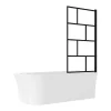Baignoire douche blanche avec pare baignoire pivotant - 201 L - Angle droit - PONTICOLA