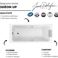 Baignoire droite 170 X 70 JACOB DELAFON Odéon up