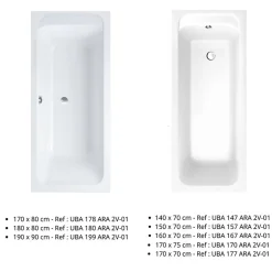 Baignoire droite 150 X 70 VILLEROY ET BOCH Architectura acrylique