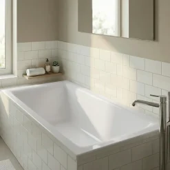 Baignoire droite Bolmen L. 170 cm x l. 75 cm blanc