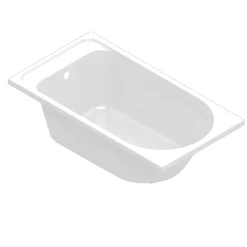 Baignoire droite Cavally L. 130 x l. 70 cm blanc