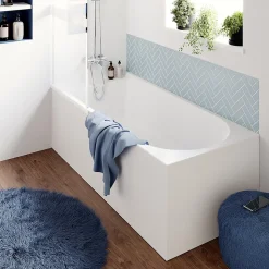 Baignoire droite Cavally L. 160 cm x l. 75 cm blanc