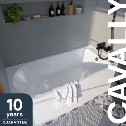 Baignoire droite Cavally L. 150 cm x l. 70 cm blanc