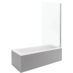 Baignoire droite DURAVIT No.1 180 x 85 cm + Pare bain droit AURYS Mist 1 chromé