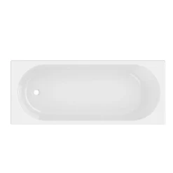Baignoire droite en acrylique L.160 x l.70 cm blanc, Horyn