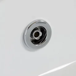 Baignoire Droite En Acrylique Blanc Diletta Avec Appui-Tête Et Poignée Chromée