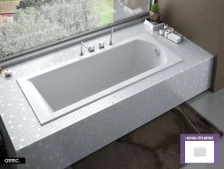 Baignoire Droite sans Tablier - 170 x 70 cm - SHEA SANS TABLIER - REPOSE-TÊTE OFFERT