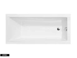 Baignoire Droite sans Tablier - 120 x 70 cm - MODERN SANS TABLIER - REPOSE-TÊTE OFFERT