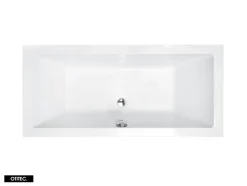 Baignoire Droite sans Tablier - 165 x 75 cm - QUADRO SANS TABLIER - REPOSE-TÊTE OFFERT