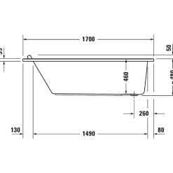 Baignoire droite 170x75 DURAVIT Starck