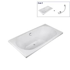 Baignoire Effusion 180 x 90 cm sans tablier Valentin