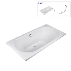 Baignoire Effusion 180 x 80 cm sans tablier Valentin