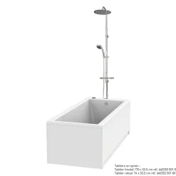 Baignoire Embleme Comododo solo 170 x 75 cm sans tablier + Colonne de douche Valentin