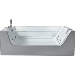Baignoire hydromassage avec 2 verre panoramique 170 X 120 cm 8 jets Gemma