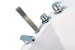 Baignoire hydromassage blanc 180 X 90 cm Chromothérapie 14 jets Primula