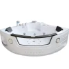 Baignoire Hydromassage Chromotherapie 140 x 140 cm double pompe 20 jets Camelia