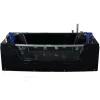 Baignoire hydromassage noir Chromothérapie 180 X 90 cm 14 jets Cherry