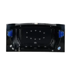 Baignoire hydromassage noir Chromothérapie 180 X 90 cm 14 jets Cherry