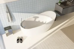Baignoire ilot autoportante BALI 170x75 cm avec robinetterie intégrée