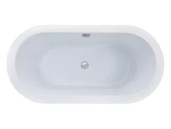 Baignoire îlot - 178L - 149 x 75 x 58cm - Blanche - Acrylique - ADRINA