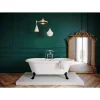 Baignoire îlot 170 x 80 cm blanche + 4 pieds noirs, GoodHome Emba