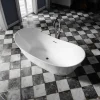 Baignoire îlot Acrylique Design Moderne pour Salle de Bain avec Bonde et trop plein, Blanc, 170x80x68cm, Garantie 5 ans, SIENA 2.0