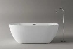 Baignoire îlot Acrylique ovale 180x80x59cm Blanc brillant + Bonde et trop plein - JAZZ PLUS 2.0