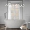 Baignoire îlot Acrylique ovale design 180x80x58cm Blanc mat + Bonde et trop plein - ROMA 2.0