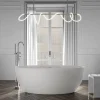 Baignoire îlot Acrylique ovale 160x80x60cm Blanc brillant + Bonde et trop plein - TERRA 2.0