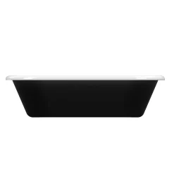 Baignoire îlot adossée 170 x 80 cm noire, GoodHome Emba