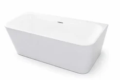 Baignoire îlot avec vidage - 160 x 75 cm - Blanc brillant - MIRABELLE