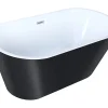 Baignoire îlot design - 201 L - 150 x 70 x 58 cm - Noire - TWIGGY