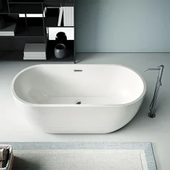 Baignoire îlot design ovale BOSTON blanche 180 cm