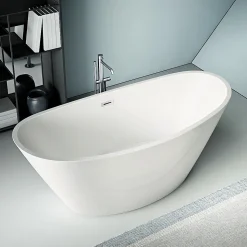 Baignoire îlot design ovale BRIGHTON blanche 157 cm