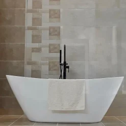Baignoire îlot design ovale BRIGHTON blanche 157 cm