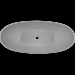 Baignoire îlot design ovale BRIGHTON blanche 157 cm