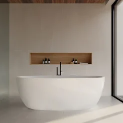 Baignoire îlot design ovale DENVER blanche 170 cm