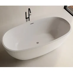 Baignoire îlot design ovale DENVER blanche 170 cm