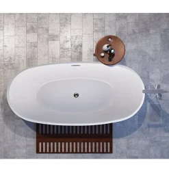 Baignoire îlot design ovale DENVER blanche 170 cm