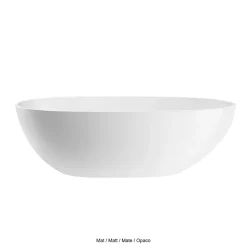 Baignoire îlot design ovale FLORIDA blanche 165 cm Mat
